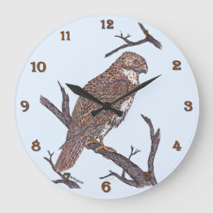 Red Tailed Hawk Large Clock