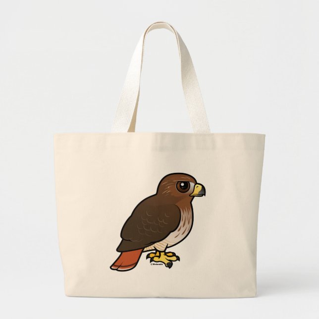 Red-tailed Hawk Large Tote Bag (Front)