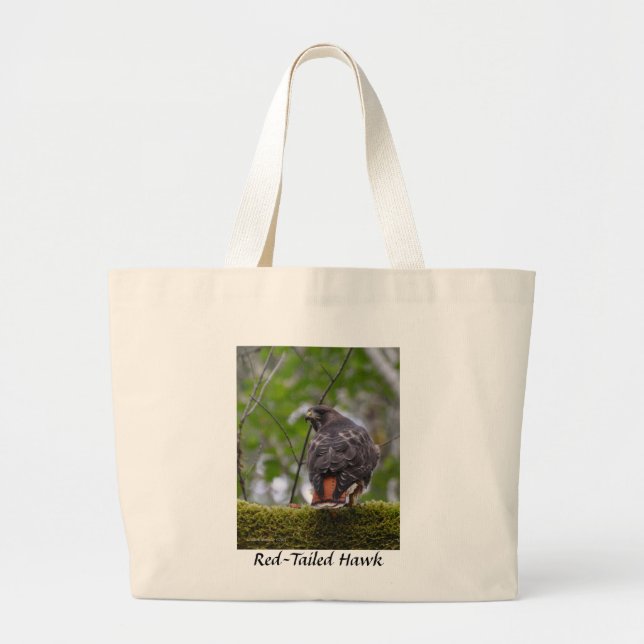 Red-Tailed Hawk Large Tote Bag (Front)