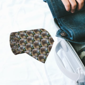 Red-tailed Hawk Photo Pattern Tie