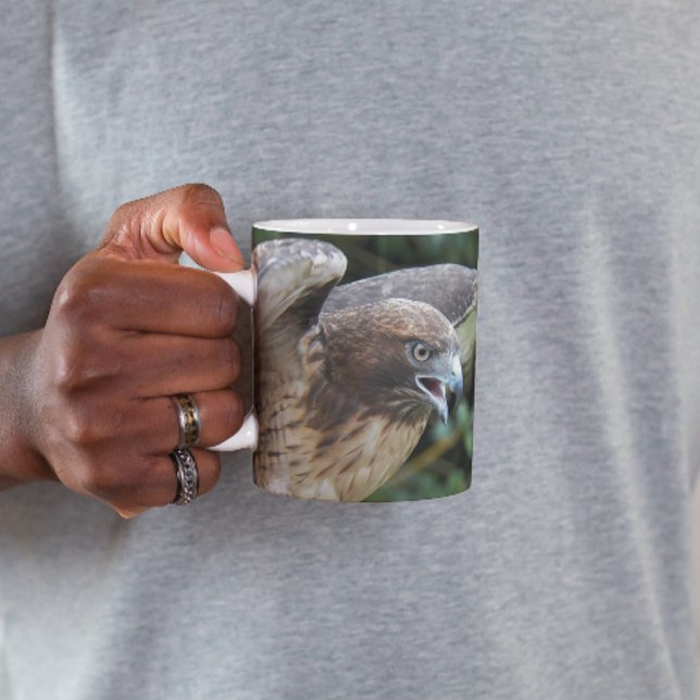Red-tailed Hawk Raptor Photo Mug (In Situ Held)