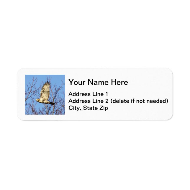 Red-tailed Hawk Return Address Label (Front)