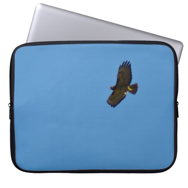 Red-Tailed Hawk Soaring Laptop Sleeve (Front)