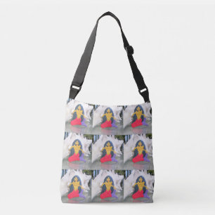 red-tailed mermaids sitting crossbody bag