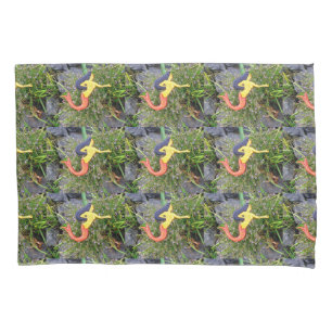 red-tailed sirenas mermaid pattern pillowcase