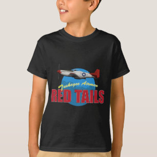 Red Tails Tuskegee Airmen with P-51 T-Shirt