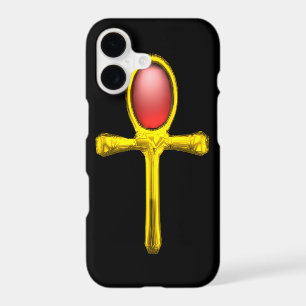 RED TALISMAN /GOLD EGYPTIAN ANKH