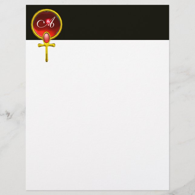 RED TALISMAN MONOGRAM ruby bright black yellow (Front)