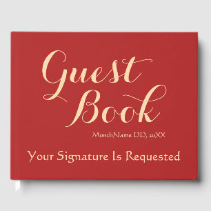 Red, Tan Generic Guestbook