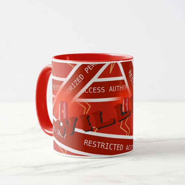 Red Tape Electrical Safey for Builders Mug (Front Left)
