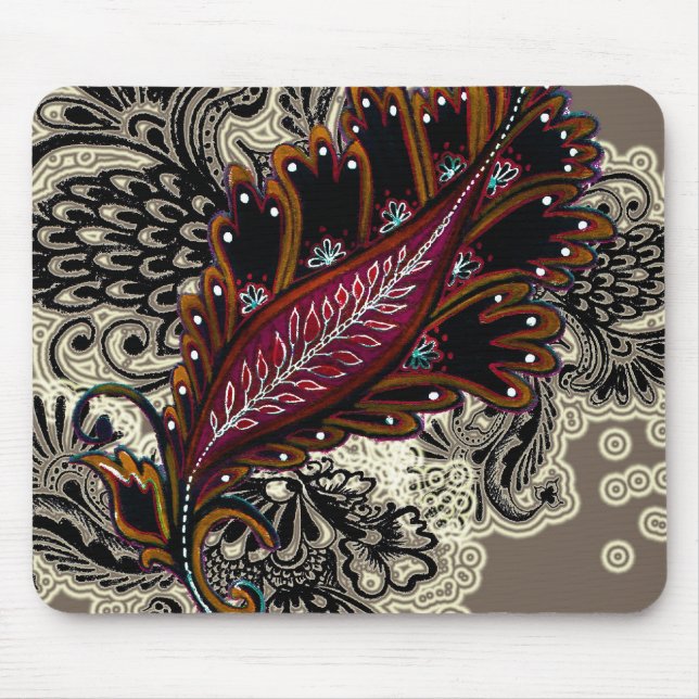 Red Tapestry Mouse Pad (Front)