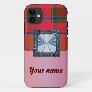 Red tartan argyle plaid  customisable iPhone 11 case