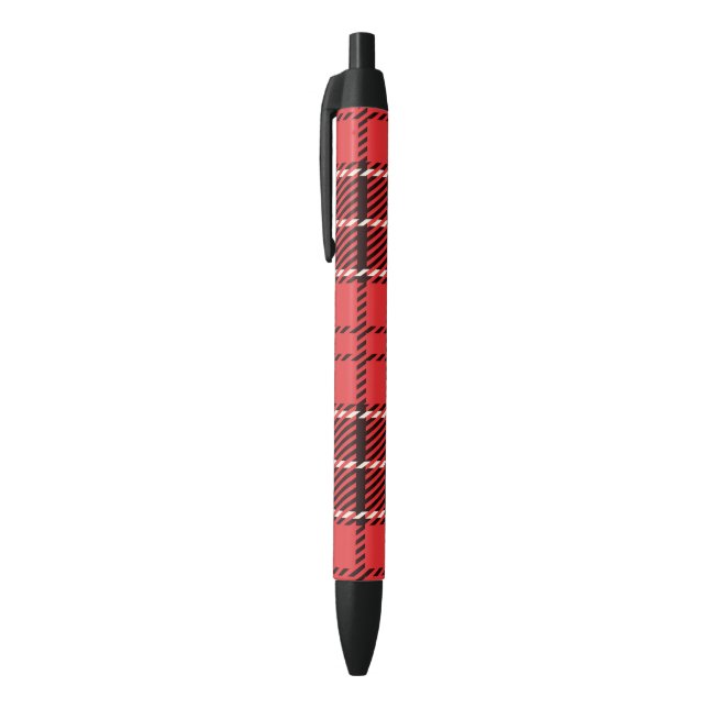  Red Tartan     Black Ink Pen (Top (Vertical))