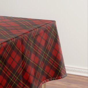 Red tartan Christmas plaid winter holidays pattern Tablecloth