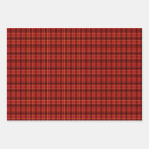 Red Tartan Christmas Wrapping Paper Sheet