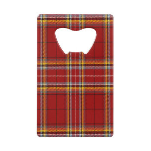 Red Tartan Credit Card Bottle Opener