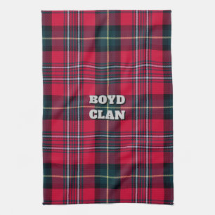 Red Tartan kitchen towel w/out your text