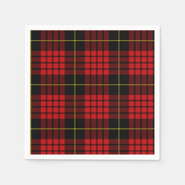 Red Tartan Paper Napkins (Front)