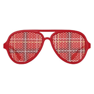 Red Tartan Party Sunglasses