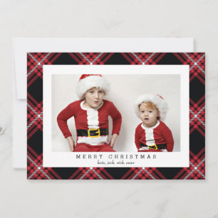 Red Tartan Photo Card for the Christmas Holidays