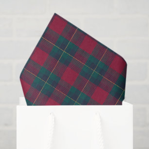 Red Tartan Plaid Decoupage Tissue Paper, Christmas Paper