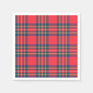 Red Tartan Plaid Holiday Classic Festive Colorful Napkin