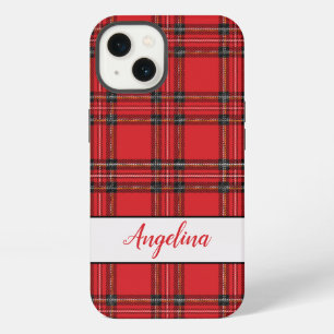 Red Tartan Plaid Pattern iPhone 13 Case