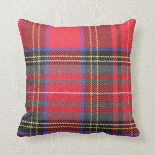 Red Tartan Plaid Throw Pillow