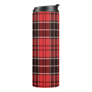 Red Tartan Thermal Tumbler