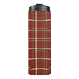 Red Tartan Thermal Tumbler