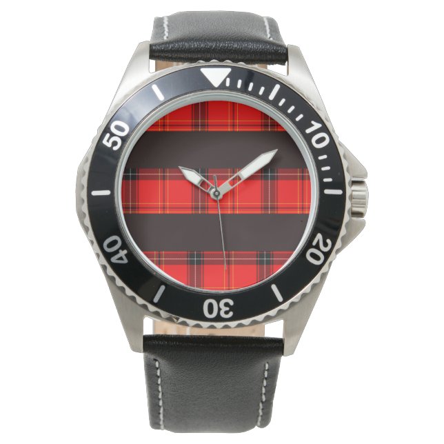 Red tartan watch (Front)