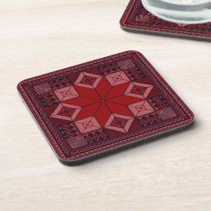 Red Tatreez Coasters