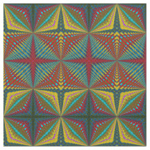 Red Teal Yellow Modern Ethnic Textile Tribal Print