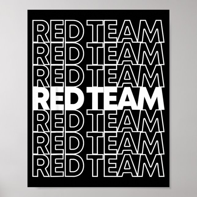 Red Team School Spirit Poster (Front)