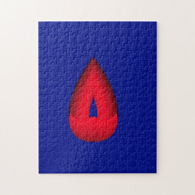 Red Tear Drop Jigsaw Puzzle (Vertical)