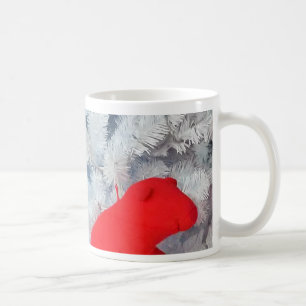 Red Teddy bear in Christmas Tree Coffee Mug