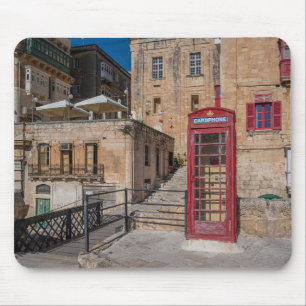 Red telephone booth in Valletta Malta Mouse Pad