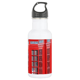 Red Telephone Booths of London 532 Ml Water Bottle