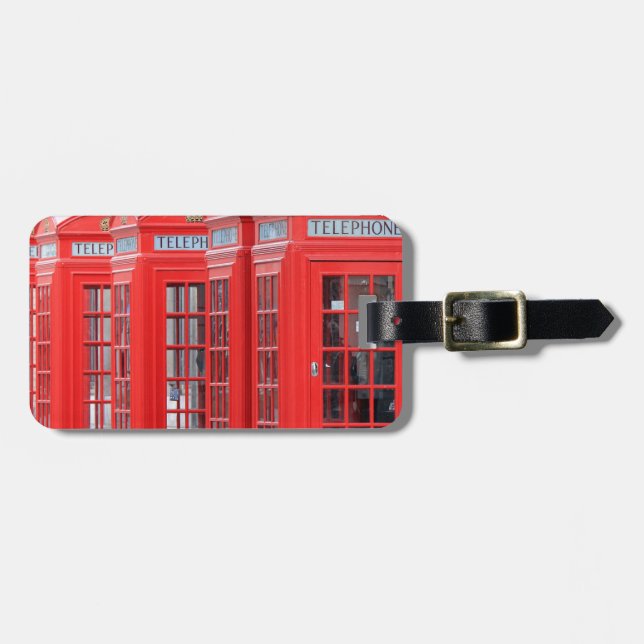 Red Telephone Booths of London Luggage Tag (Front Horizontal)