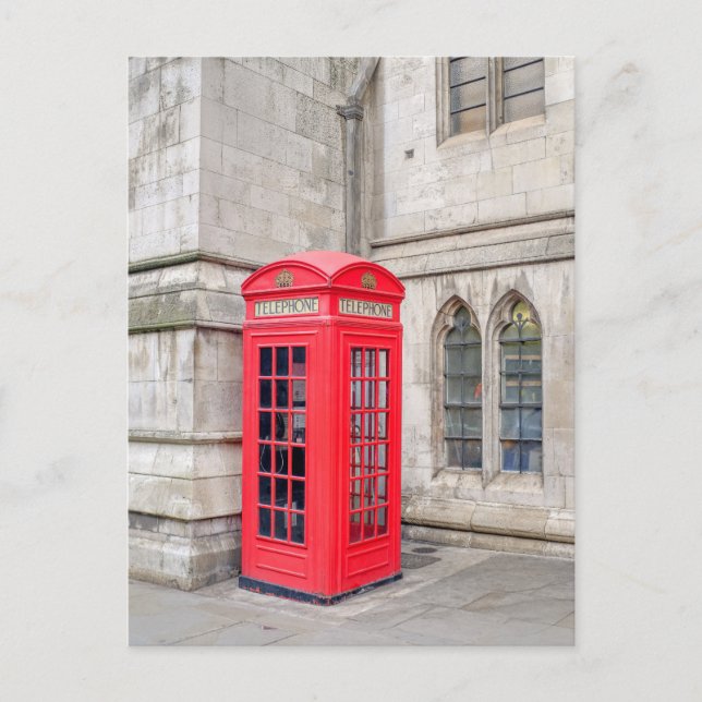 Red Telephone Box, London Postcard (Front)