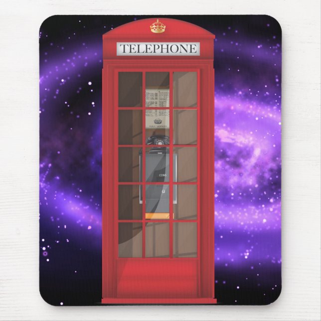Red Telephone Box Mouse Pad (Front)