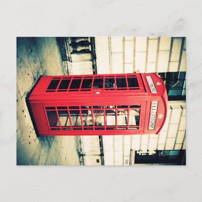 red telephone box postcard (Front)
