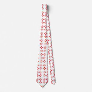 Red Templar Cross pattern Tie