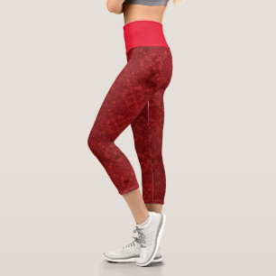 Red Template  Capri Leggings