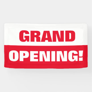 Red template grand opening business banner