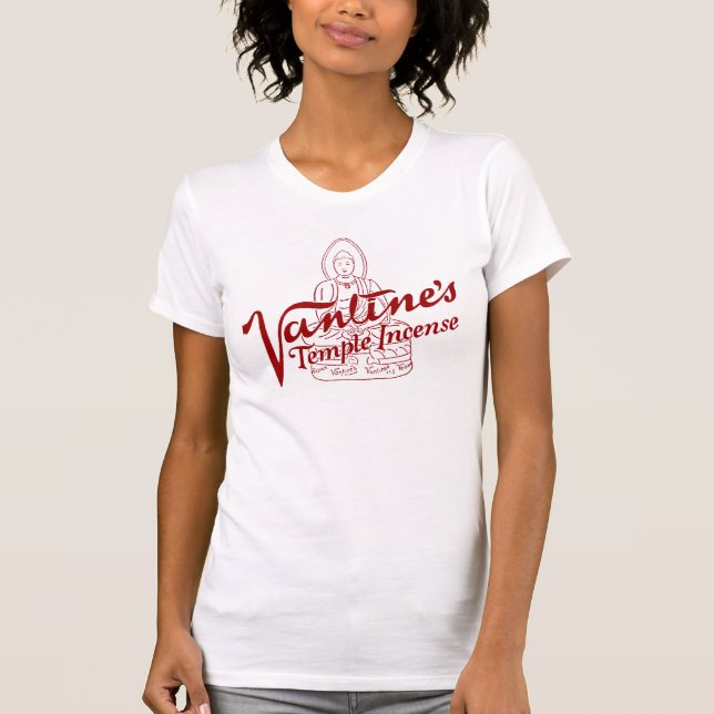 Red "TEMPLE INCENSE" Womens T-Shirt (Front)