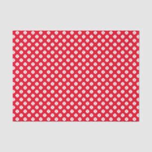 Red tennis ball print Christmas gift Tissue Paper