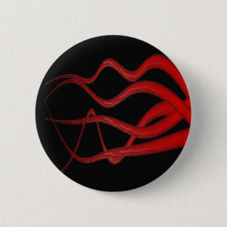 Red Tentacles 6 Cm Round Badge