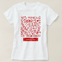 Red Texas Doodle Pattern