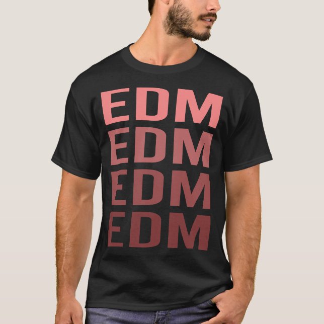 Red Text EDM T-Shirt (Front)